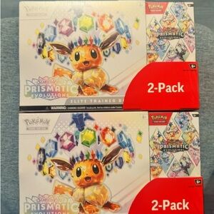 Pokemon Prismatic Evolutions Elite Trainer Box - Red, Yellow, Blue